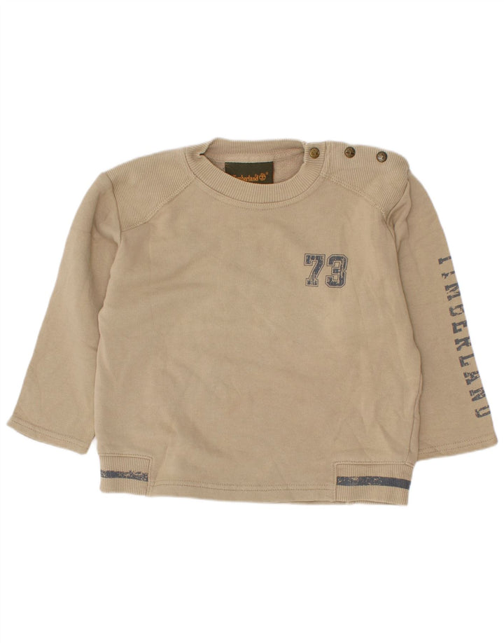 Timberland Boys Grafisk Sweatshirt Jumper 2-3 år Beige Bomuld
