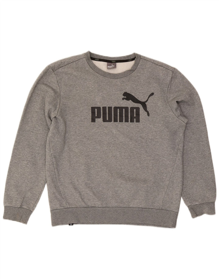 Puma Herre grafisk sweatshirt Jumper Medium Grey Flecked Bomuld