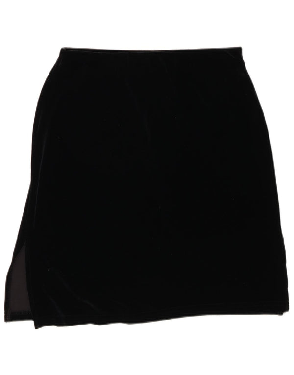 City Clothing Co. Womens Star Velvet Mini Skirt Large W34 Black Polyester