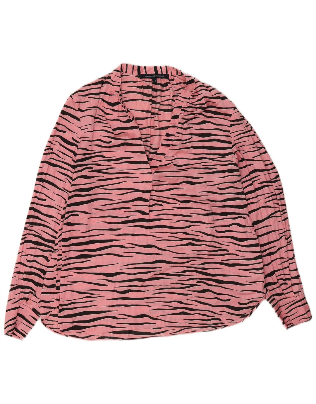 French Connection Damebluse Top UK 12 Medium Pink Animal Print