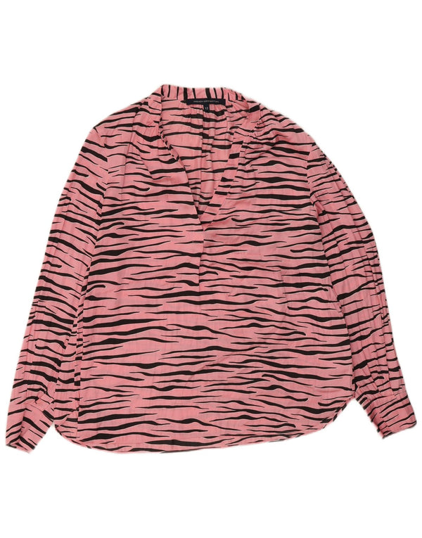 French Connection Damebluse Top UK 12 Medium Pink Animal Print
