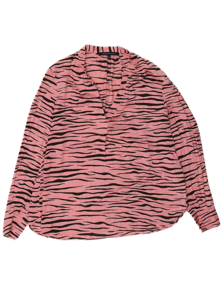 French Connection Damebluse Top UK 12 Medium Pink Animal Print