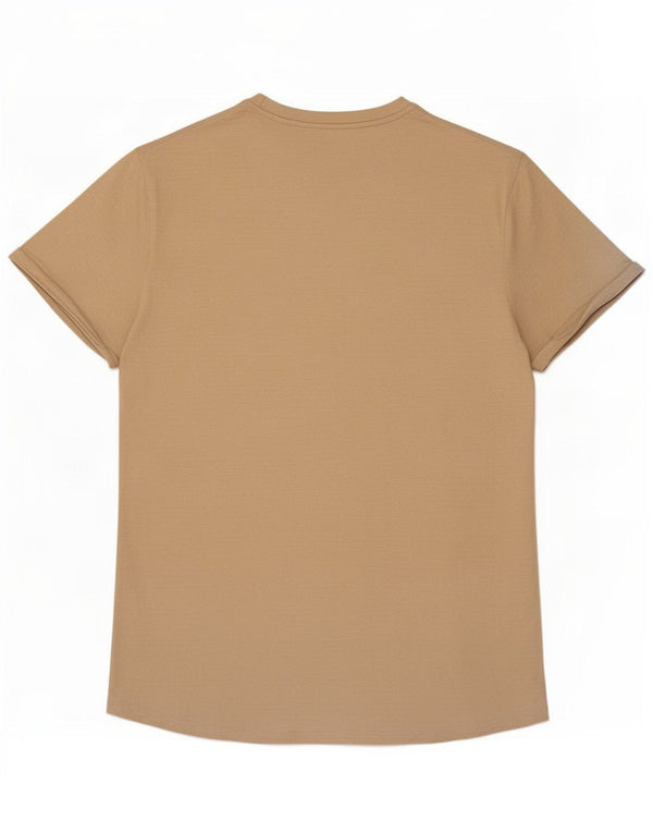 Guess Herre T-Shirt Top Small Beige Cotton