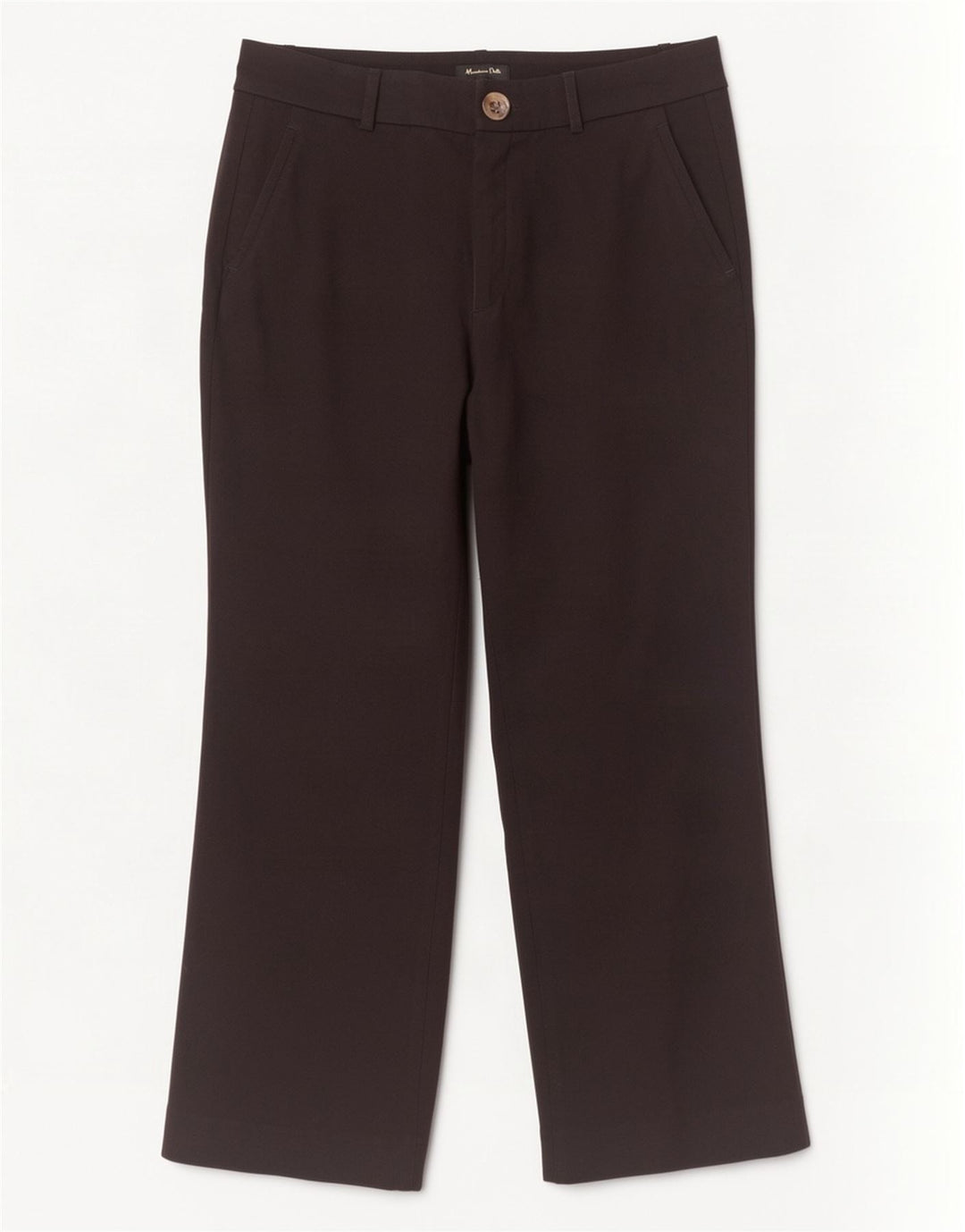Massimo Dutti Dame Straight Cropped Trousers EU 40 Medium W30 L24 Sort