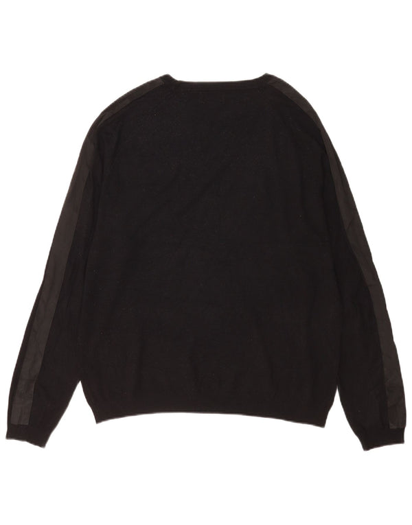 Zara Herre Boat Neck Jumper Sweater Medium Sort