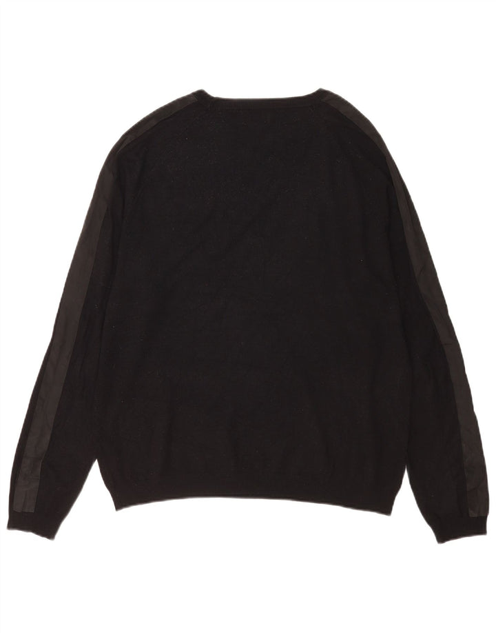 Zara Herre Boat Neck Jumper Sweater Medium Sort