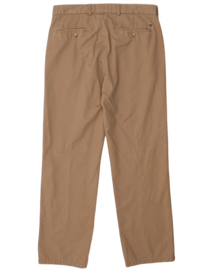 TOMMY HILFIGER Straight Chino-bukser til mænd W34 L32 Beige Bomuld