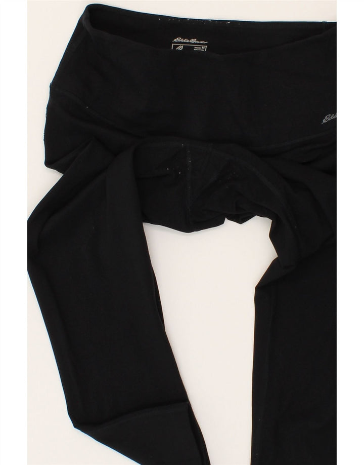EDDIE BAUER Womens Capri Leggings UK 12 Medium  Black Nylon Vintage Eddie Bauer and Second-Hand Eddie Bauer from Messina Hembry 