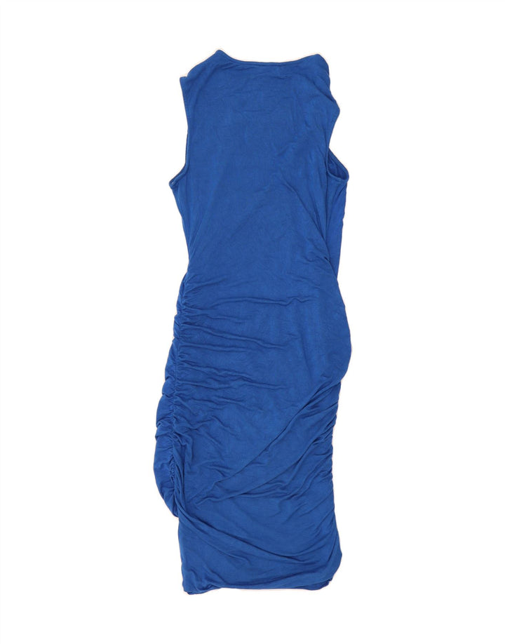 MOSSIMO Womens Sleeveless Bodycon Dress UK 12 Medium Blue Rayon Vintage Mossimo and Second-Hand Mossimo from Messina Hembry 