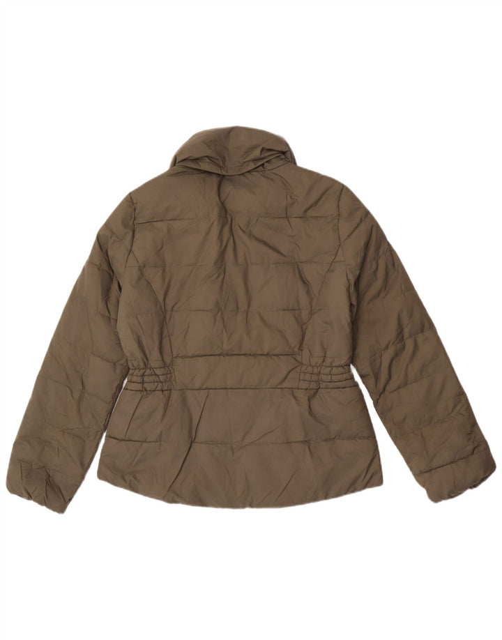 Marks & Spencer Polstret hættejakke til kvinder UK 12 Medium Khaki Polyester