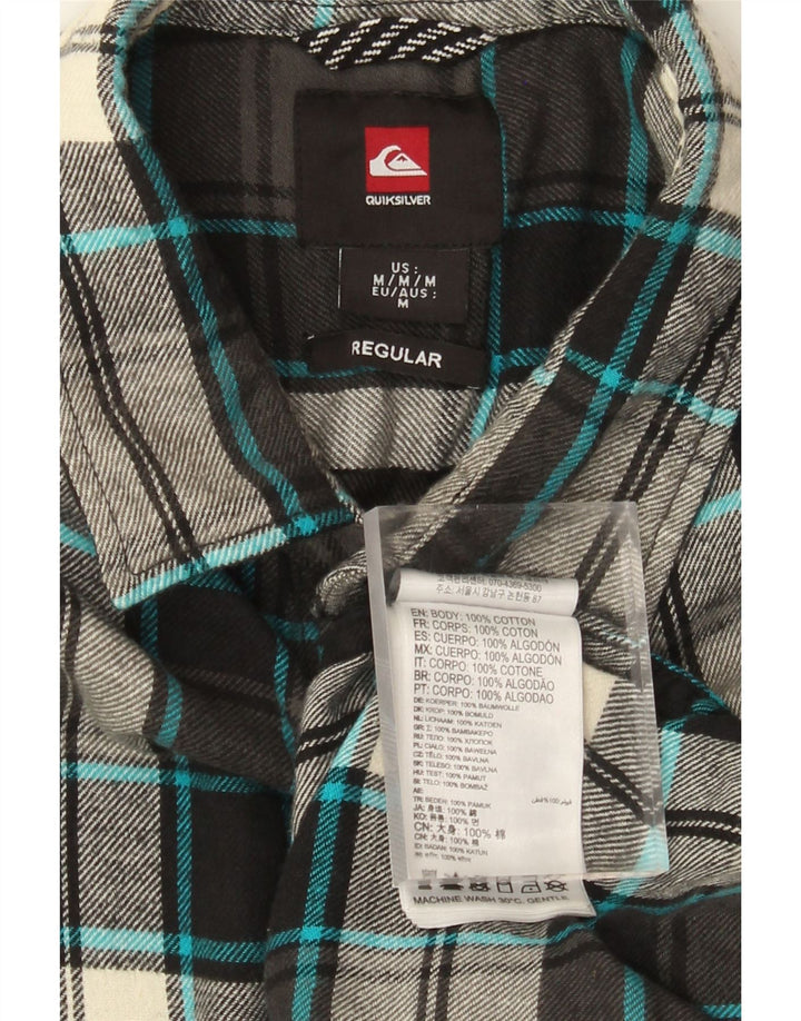 Quiksilver Herre Regular Fit Flanellskjorte Medium Grey Plaid Bomuld