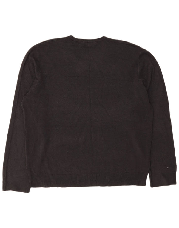 Marks & Spencer Herre V-hals sweater 2XL sort akryl