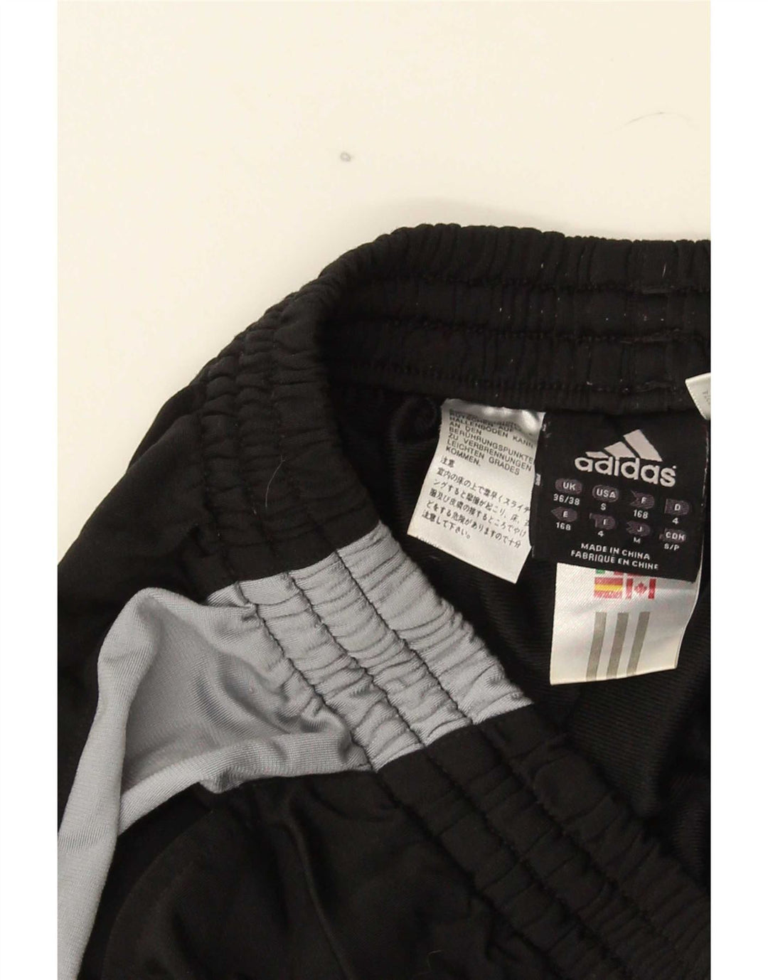 Adidas Træningsdragtsbukser til mænd UK 36/38 Small Black Colourblock Polyester