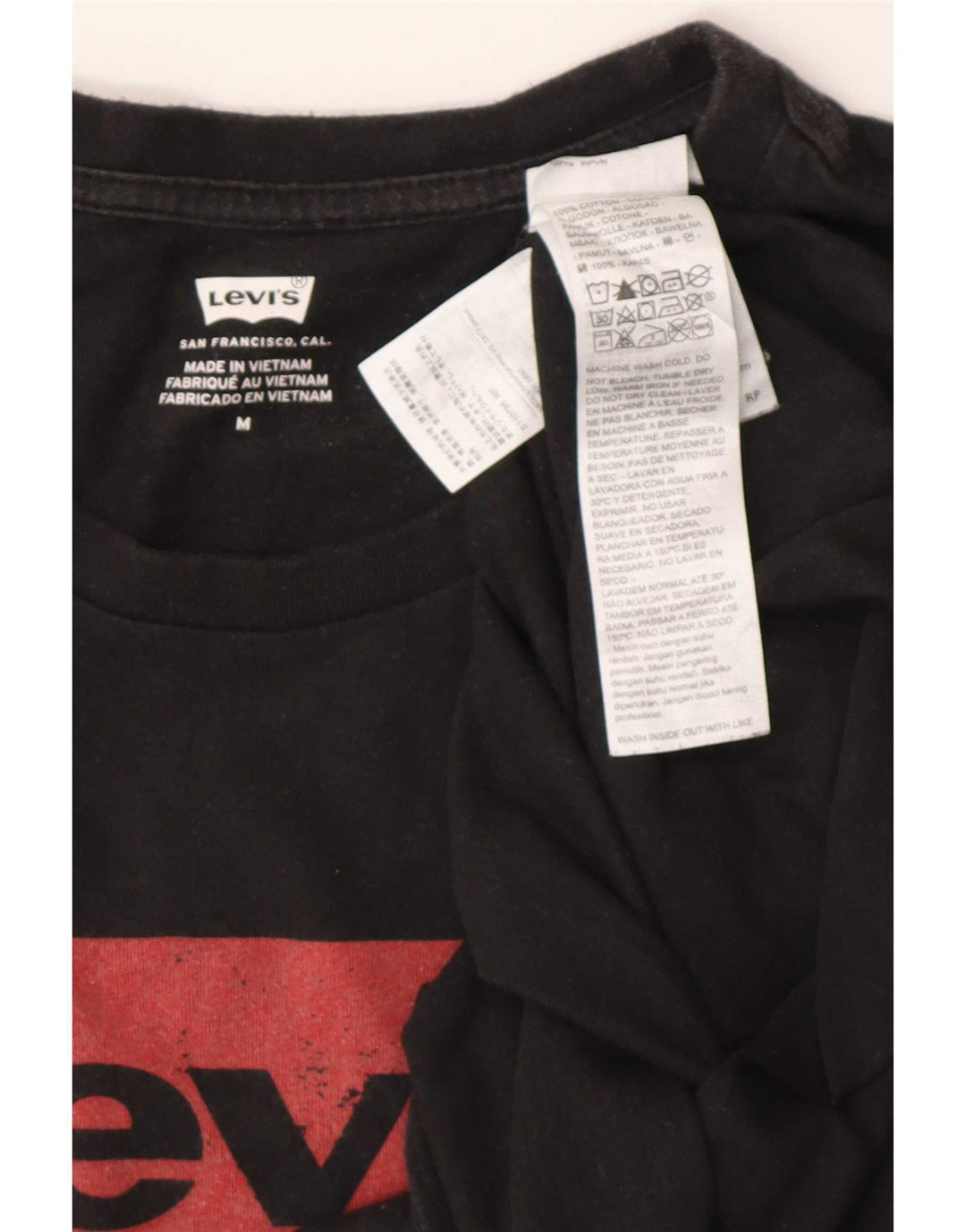Levi's Herre grafisk T-shirt top mellem sort bomuld