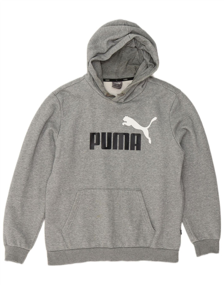 Puma Herre grafisk hættetrøje Jumper Medium Grey Flecked Bomuld