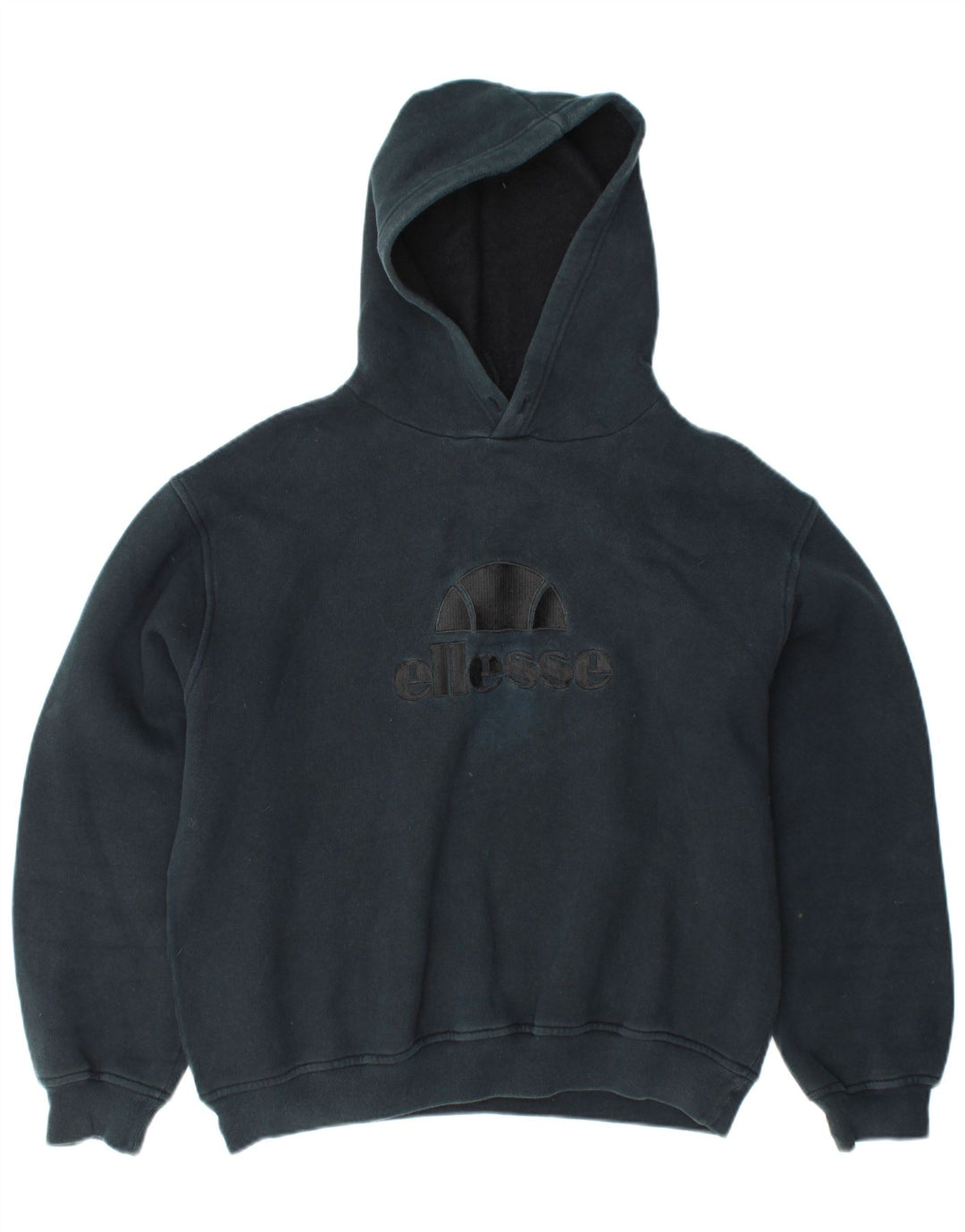 ELLESSE Grafisk hættetrøje til kvinder UK 16 Stor marineblå bomuld