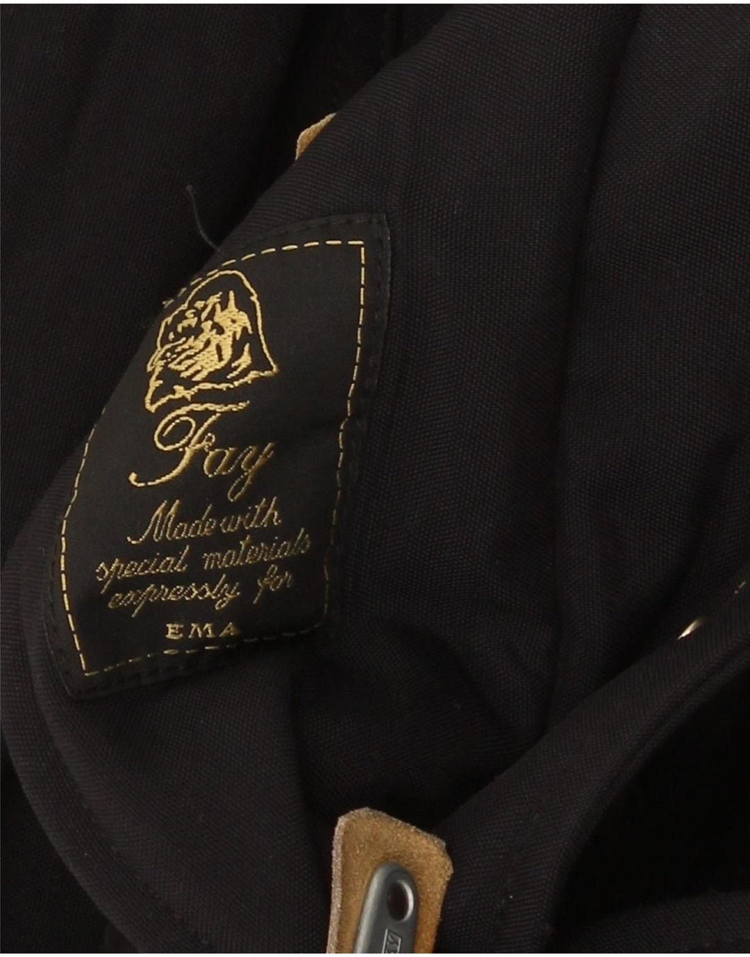 Fay Dame Duffel Coat UK 44 2XL Sort Klassisk