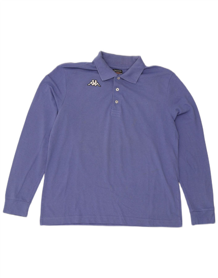 Kappa Langærmet Polo Shirt til mænd Large Blue