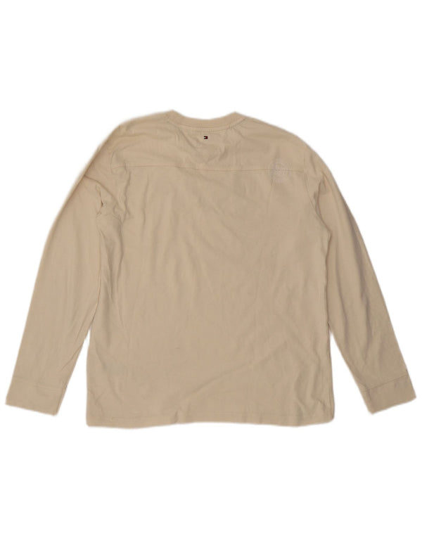 TOMMY HILFIGER Grafisk Top Langærmet Drenge 15-16 år Off White Bomuld