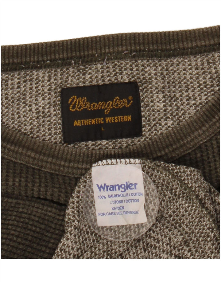 Wrangler Herre T-Shirt Top Stor Khaki Bomuld