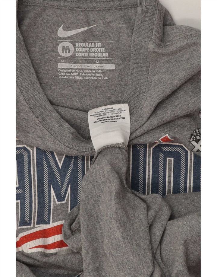 Nike Herre New England Patriots Grafisk T-shirt Top Medium Grey Flecked