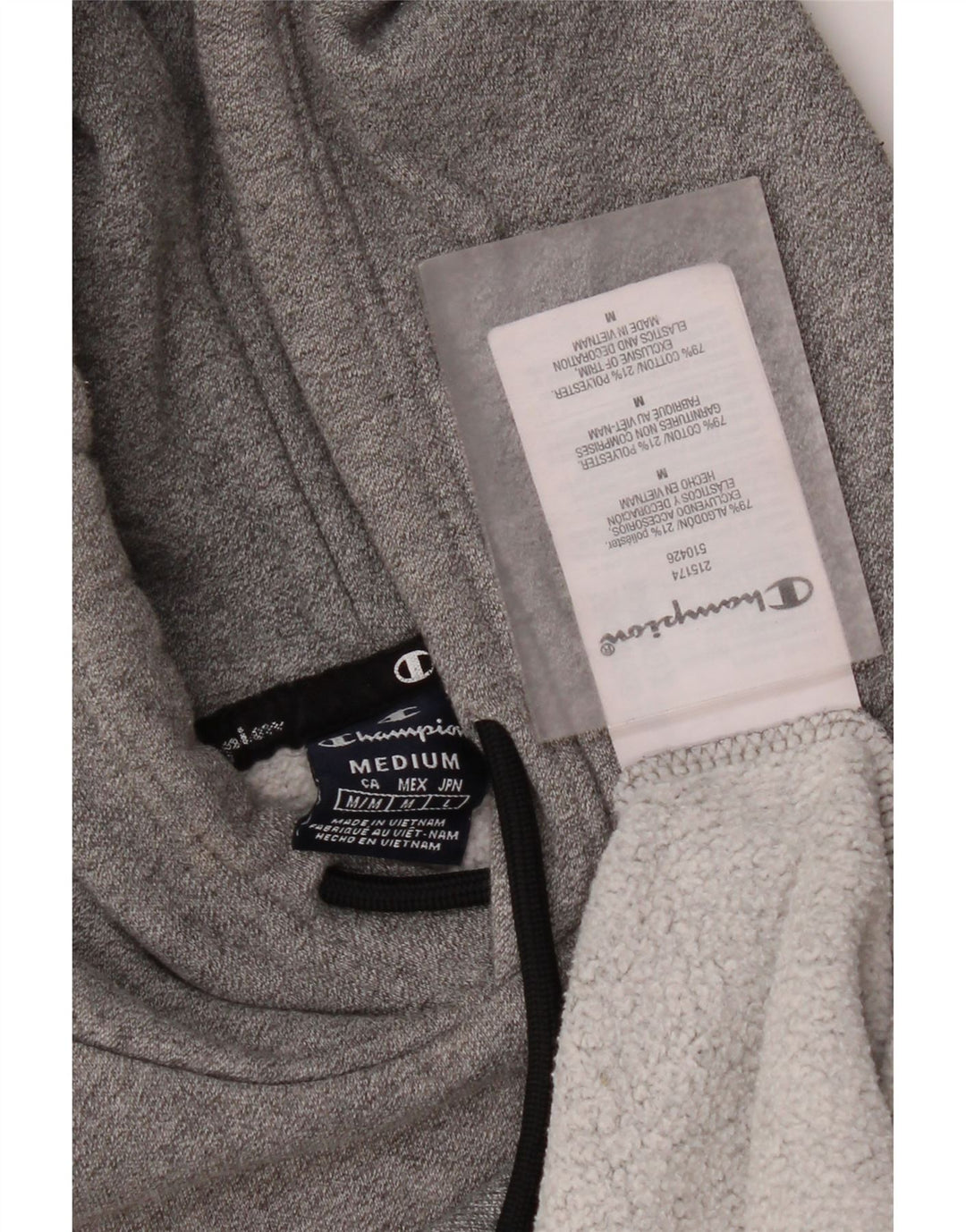 Champion Herre grafisk hættetrøje Jumper Medium Grey Flecked Bomuld