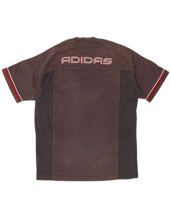 ADIDAS Grafisk T-shirt top til mænd XS Grå Colourblock Bomuld