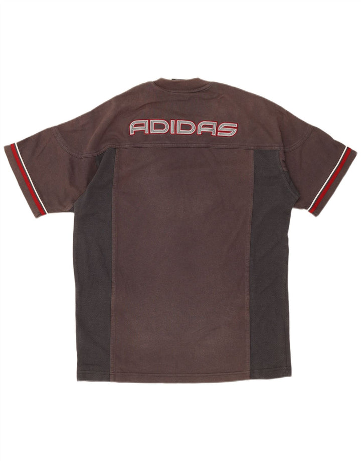 ADIDAS Grafisk T-shirt top til mænd XS Grå Colourblock Bomuld