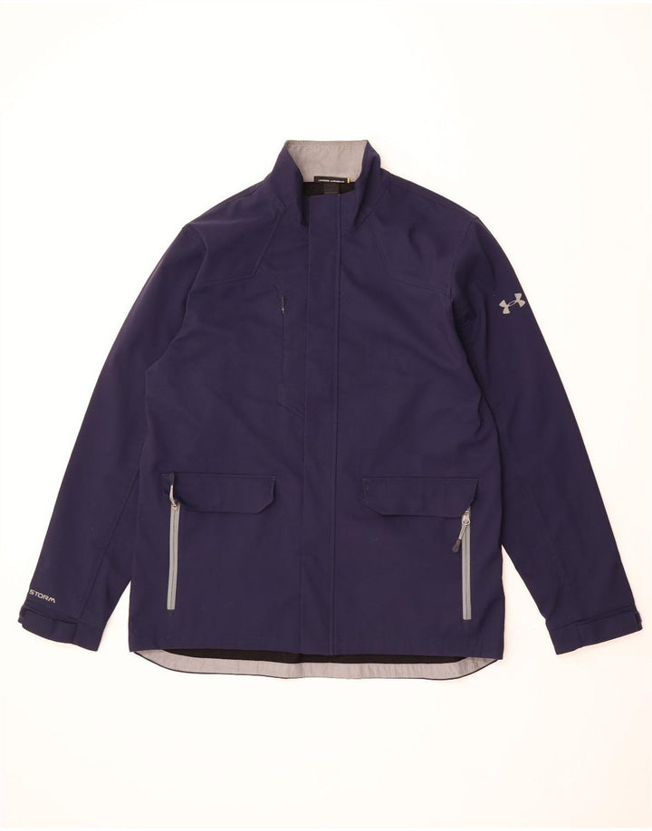 UNDER ARMOUR Mens Rain Jacket UK 40 Large Navy Blue