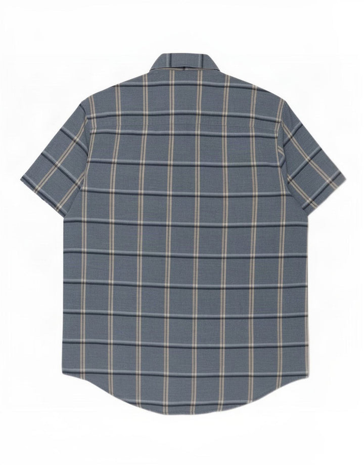 Calvin Klein Jeans Kortærmet Herreskjorte Medium Blue Check