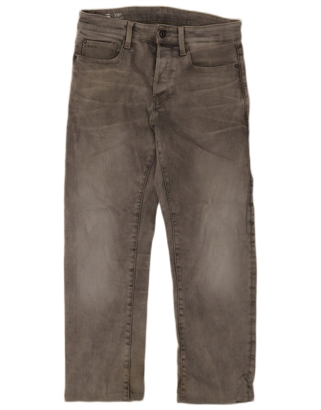 G-Star Straight Jeans til mænd W28 L26 Grå bomuld