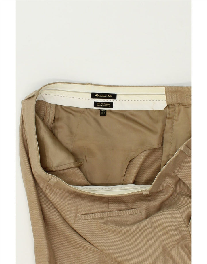 MASSIMO DUTTI Womens Slim Chino Trousers EU 42 Large W32 L30 Beige Vintage Massimo Dutti and Second-Hand Massimo Dutti from Messina Hembry 