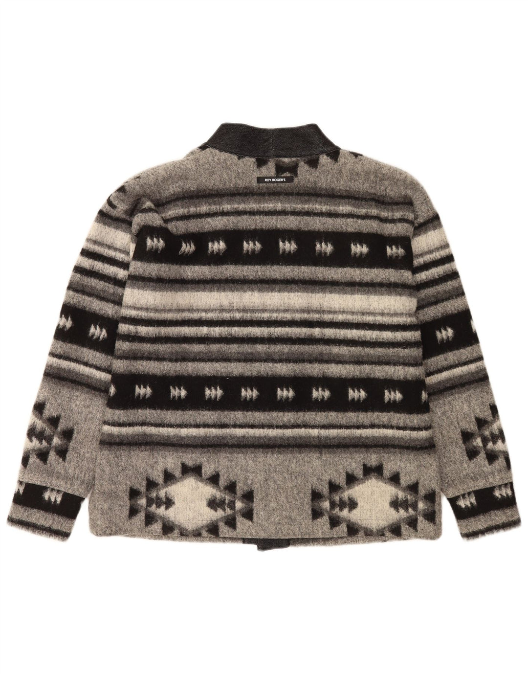 Roy Rogers Dame Oversized Cardigan Sweater IT 42 Medium Grå Geometrisk