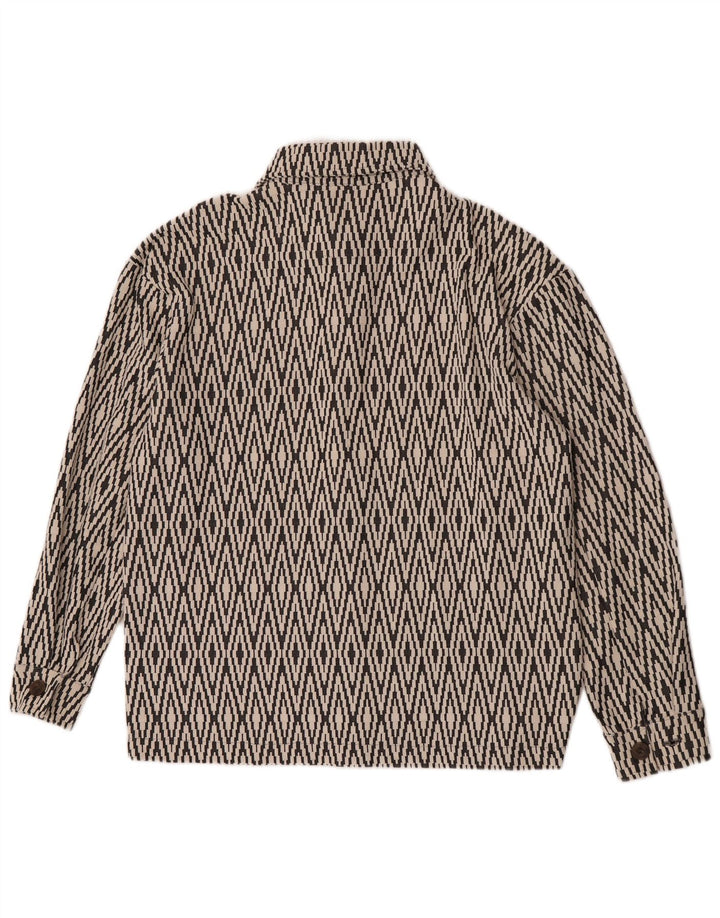Zara Bomber Jacket UK 38 Medium Sort Geometrisk Bomuld