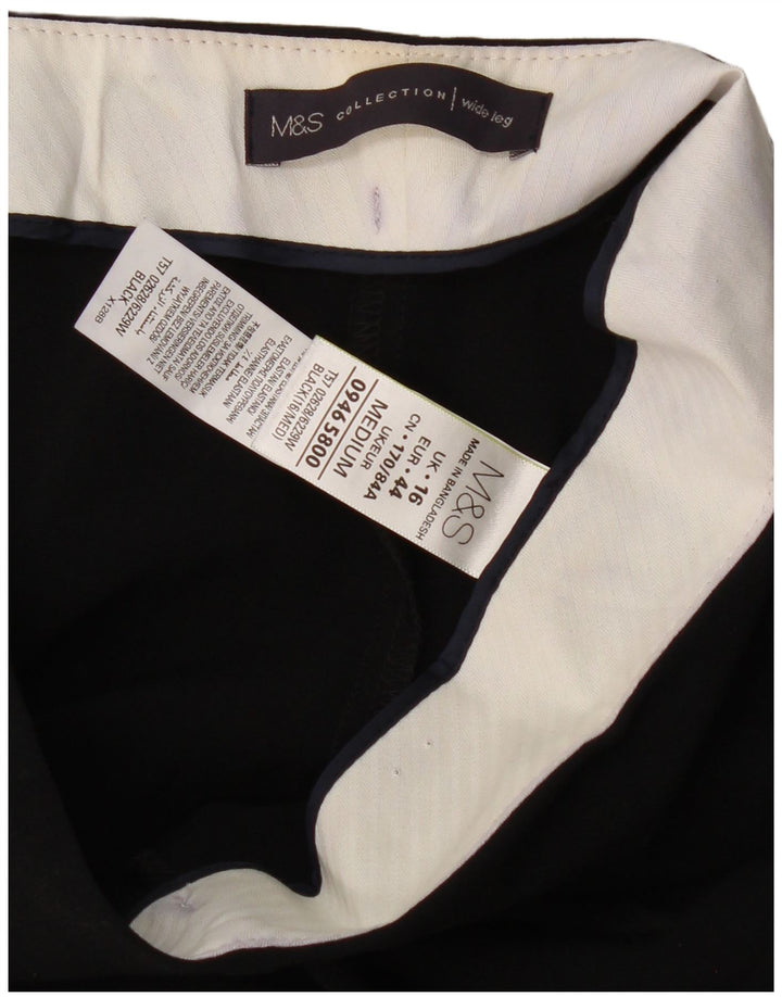 MARKS & SPENCER Højtaljede Chinobukser til kvinder UK 16 Large W36 L29 Black