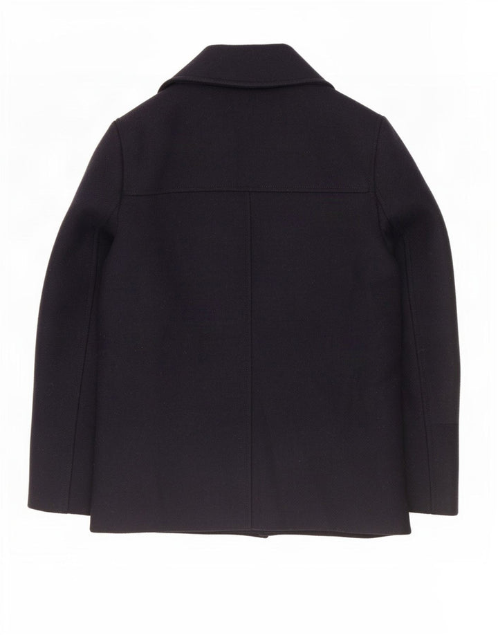 John Lewis Womens Pea Coat UK 8 Small Navy Blue Wool