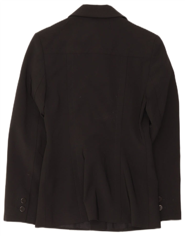 Karen Millen Dame 1 Knap Blazer Jakke UK 8 Lille Sort Polyester