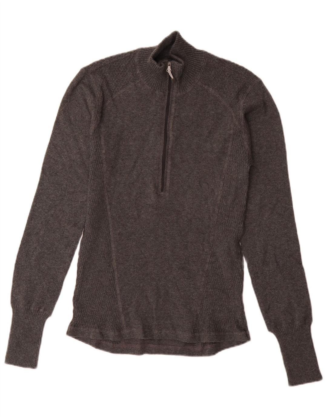 Eddie Bauer Herre lynlås-hals sweater lille grå bomuld