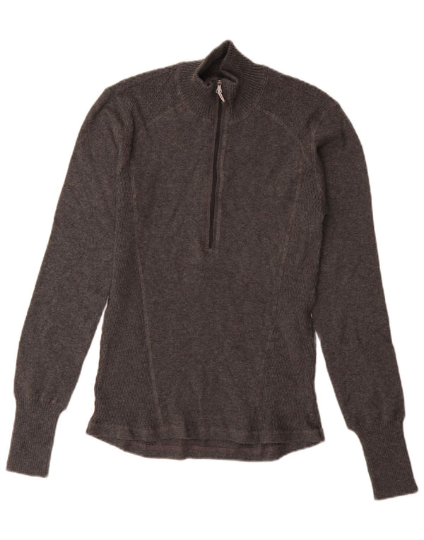 Eddie Bauer Herre lynlås-hals sweater lille grå bomuld
