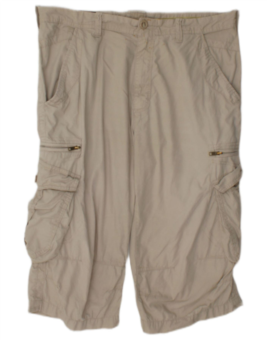 Marks & Spencer Herre Blue Harbor Cargo Shorts W36 Stor Beige Bomuld