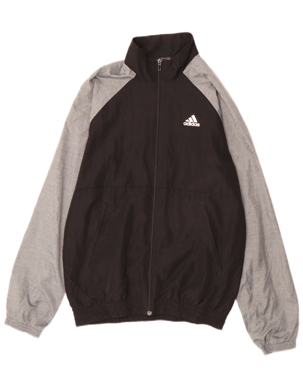 Adidas Træningsdragt til mænd Topjakke UK 36/38 Small Black Colourblock Sports