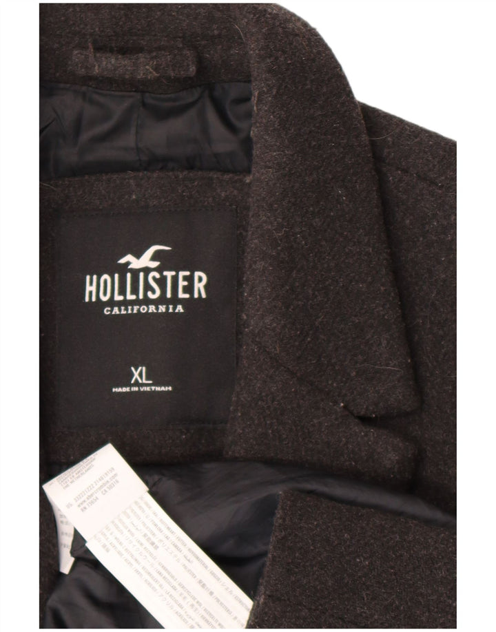 Hollister Herre Overfrakke UK 42 XL Grå Polyester