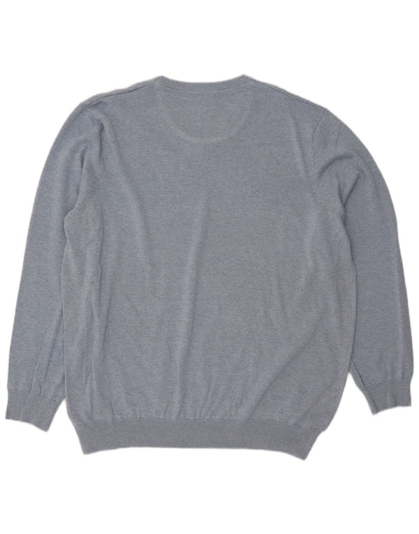 Lacoste Herre V-hals sweater Str. 8 3XL Blå Bomuld