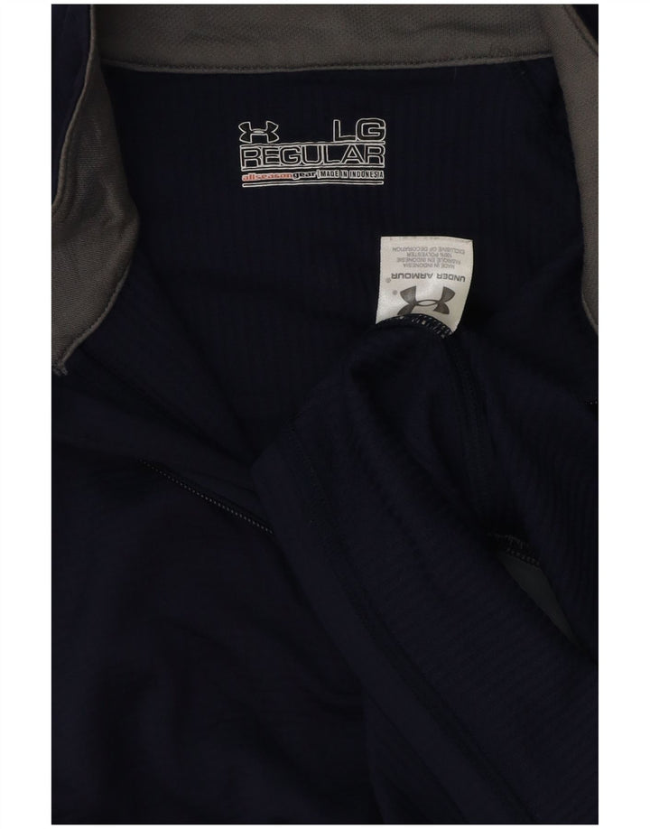 UNDER ARMOUR Herre Allseason Gear Pullover Træningsdragt Top Large Navy Blue