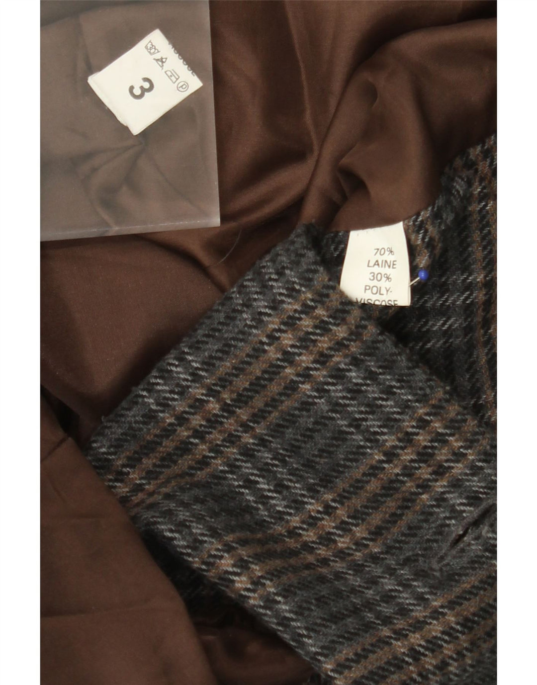 VINTAGE Herre Longline Blazer Jacket UK 40 Large Grey Houndstooth