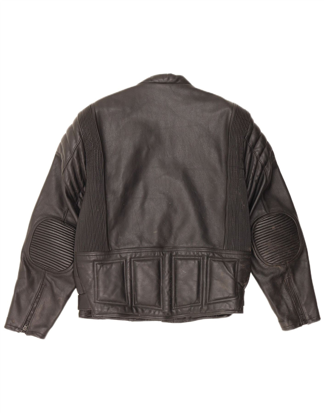 Vintage Herre Motorcykel Læder Biker Jacket UK 36 Lille Sort Læder