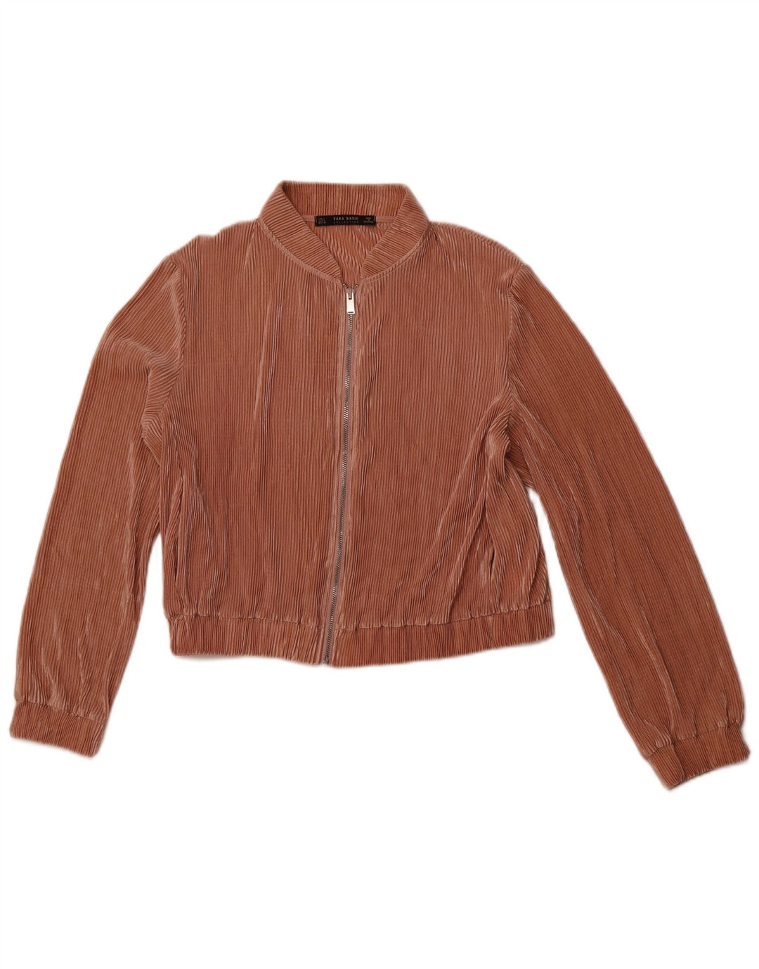 ZARA Bomberjakke til kvinder UK 16 Large Pink Polyester