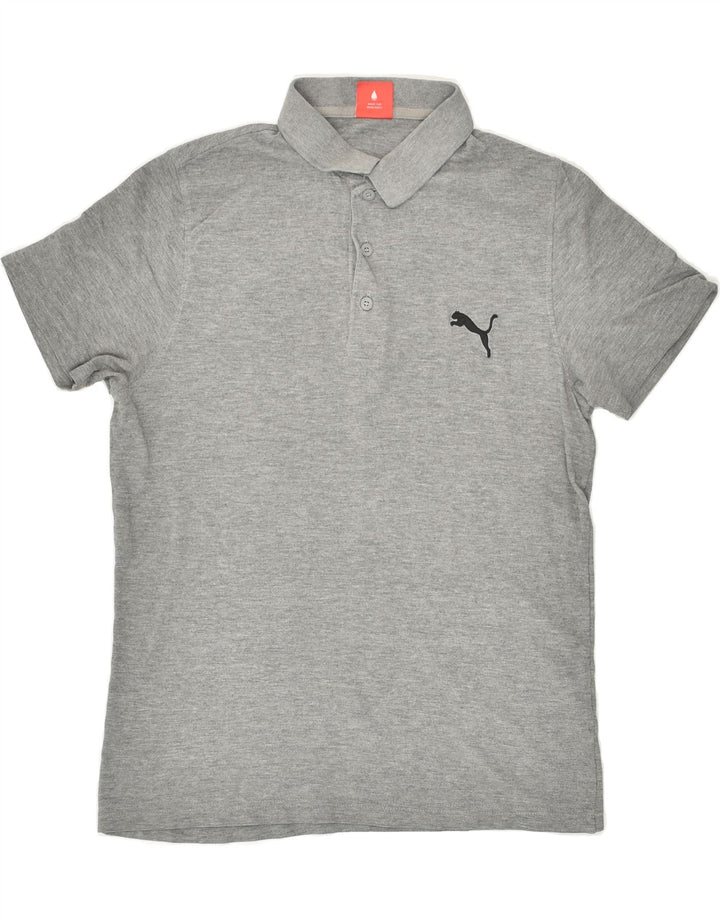 PUMA Mens Polo Shirt Medium Grey | Vintage Puma | Thrift | Second-Hand Puma | Used Clothing | Messina Hembry 