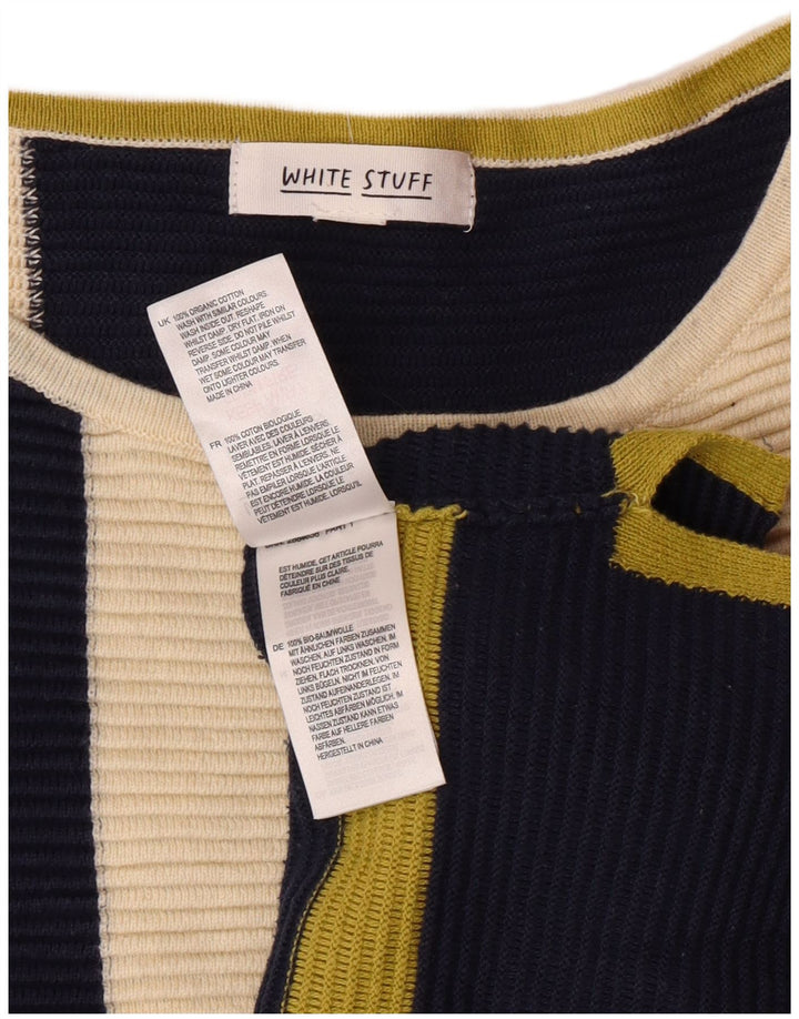 WHITE STUFF Dame Boat Neck Jumper Sweater UK 18 XL Flerfarvet