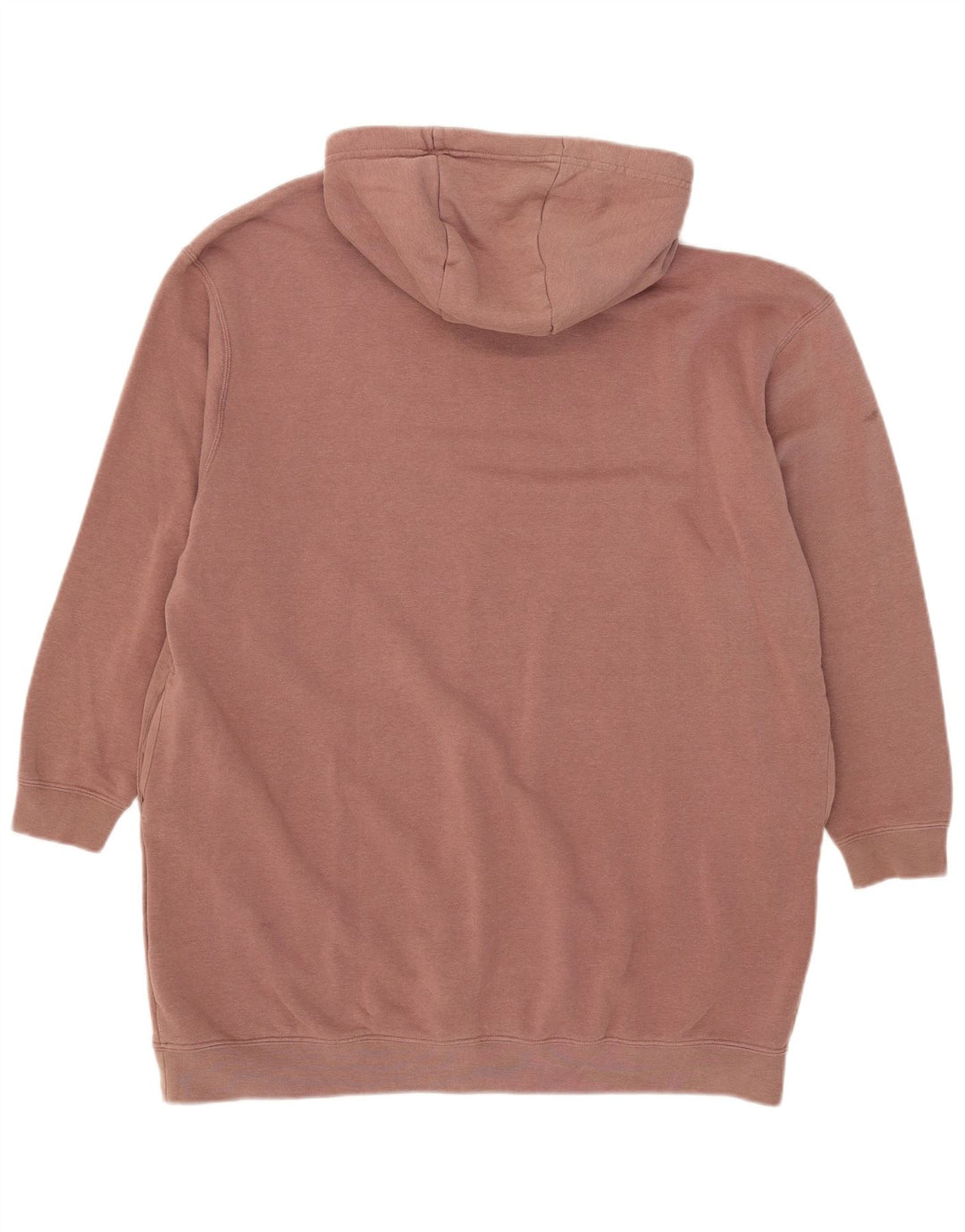 Nike Dame Oversized Longline Grafisk Hoodie Jumper UK 14 Medium Brown